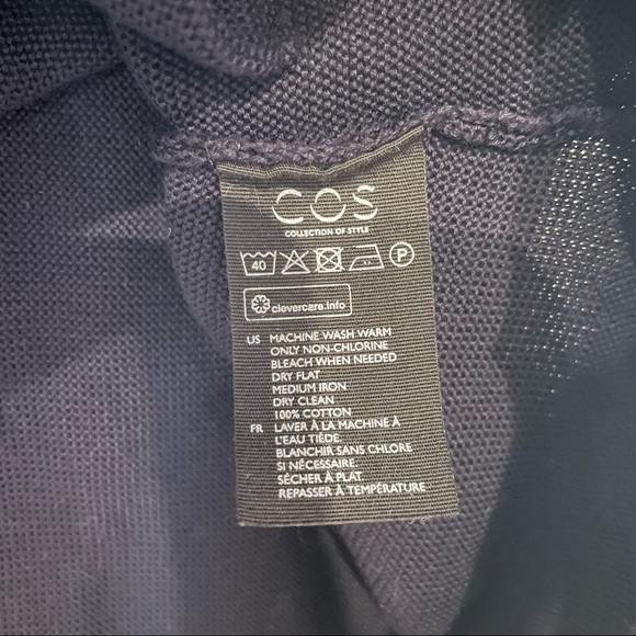 COS Ribbed 3/4 Sleeve Cotton Sweater size Small - Picture 9 of 9